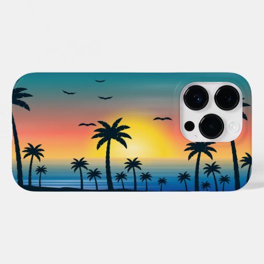 Zonnebakpalm Case-Mate iPhone Case (Achterkant (horizontaal))