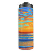 Zonnebakpalm tropisch eiland thermosbeker (Voorkant)