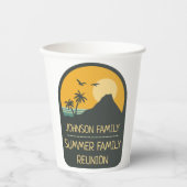 Zonnebakpalmboom voor gezinshereniging papieren bekers (Voorkant)