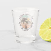 Zonnebakpalmboom voor gezinshereniging shot glas (Achterkant)