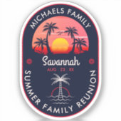 Zonnebakpalmboom voor gezinshereniging sticker (Voorkant)