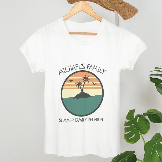 Zonnebakpalmboom voor gezinshereniging t-shirt