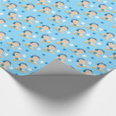 Zonnebakpapier / Blauw / Jongen Cadeaupapier (Hoek)