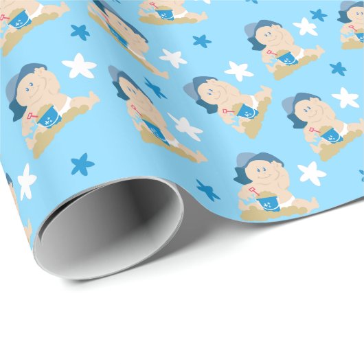 Zonnebakpapier / Blauw / Jongen Cadeaupapier (Rol Hoek)