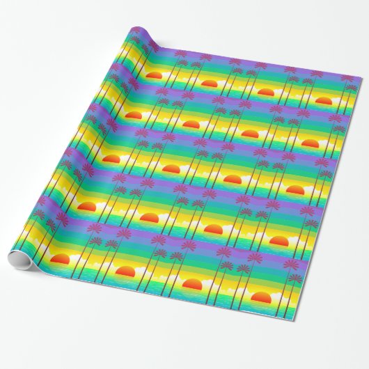Zonnebakpapier en handpalmen cadeaupapier (Uitgerold)