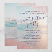 Zonnebakroze zomerzonsondergang 16e verjaardag kaart (Voorkant / Achterkant)