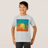 Zonnebaktropische retro-surf ontwerp t-shirt (Voorkant volledig)