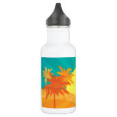 Zonnebaktropische retro-surf ontwerp waterfles  (Links)