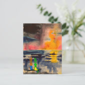 zonnebank bekijken briefkaart (Staand voorkant)