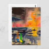 zonnebank bekijken briefkaart (Voorkant / Achterkant)