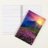 zonnebank en bloemen notitieboek (Binnen)