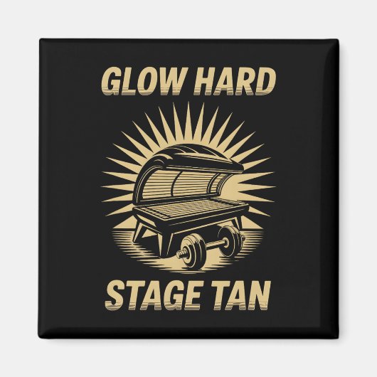 Zonnebank gloed harde concurrenten Fitness Fans Ta Magneet (Voorkant)