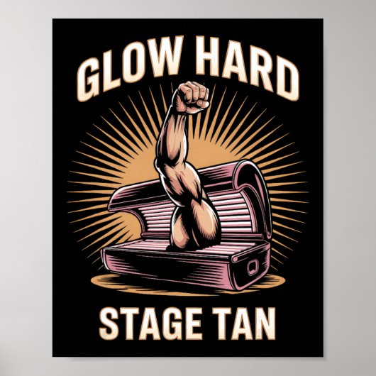 Zonnebank gloed harde concurrenten Fitness Fans Ta Poster (Voorkant)