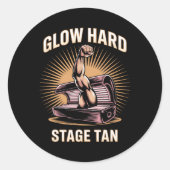 Zonnebank gloed harde concurrenten Fitness Fans Ta Ronde Sticker (Voorkant)