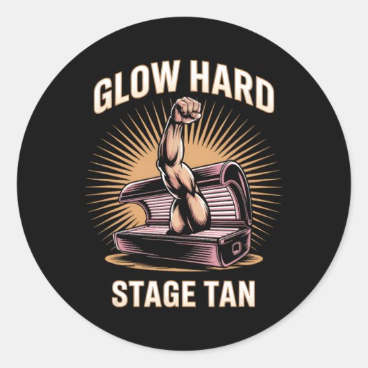 Zonnebank gloed harde concurrenten Fitness Fans Ta Ronde Sticker (Voorkant)