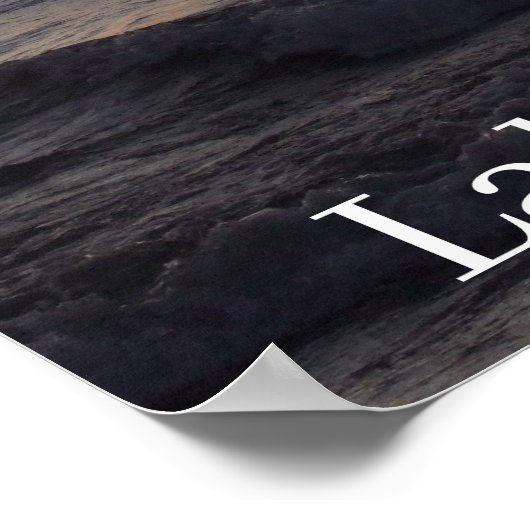 zonnebank, meer van Michigan Poster (Hoek)