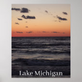 zonnebank, meer van Michigan Poster (Voorkant)