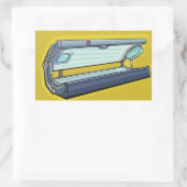 Zonnebank Retro Spa Rechthoekige Sticker (Tas)