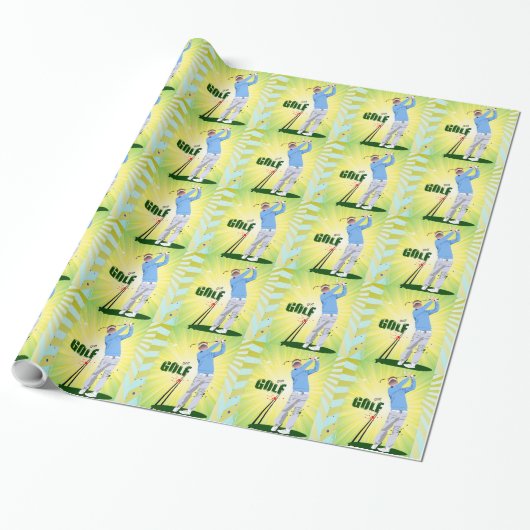 Zonnebarstend verpakkingspapier. cadeaupapier (Uitgerold)