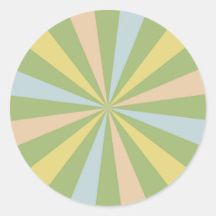 Zonnebarstse Sticker uit de midden van de eeuw: R
