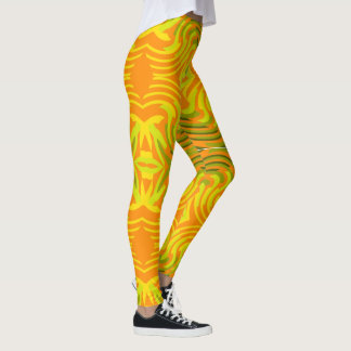 Zonnebarsttrilling op geel/Oranje/groen Leggings