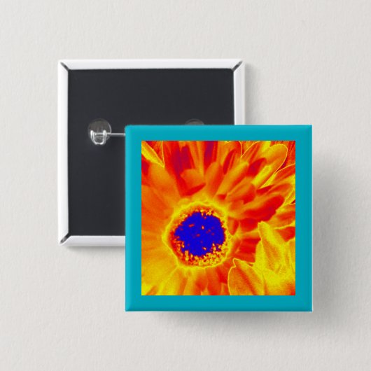 Zonnebarstventiel Vierkante Button 5,1 Cm (Voorkant /achterkant)