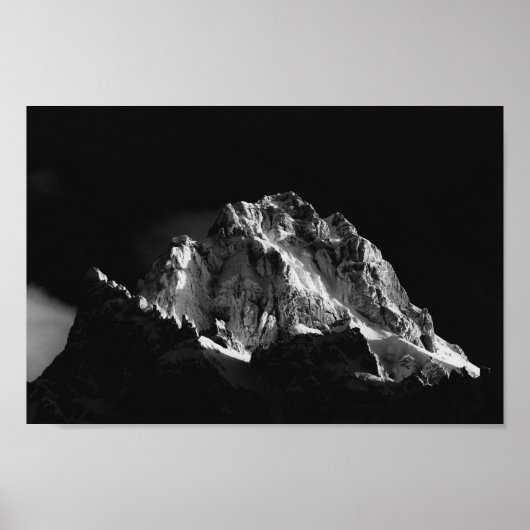 Zonnebedekking berg poster (Voorkant)