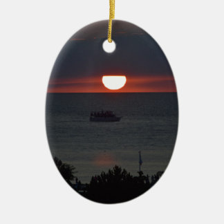 Zonnebeelden boven het Michiganmeer Keramisch Ornament