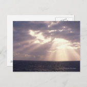 Zonnebeelden door wolken over de oceaan briefkaart (Voorkant / Achterkant)