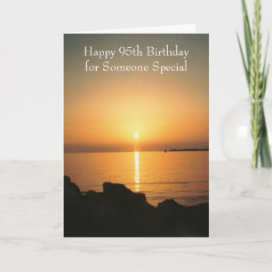 Zonnebegrensde 95e verjaardag kaart