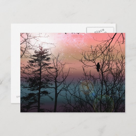 Zonnebestendig Gothisch landschap Fantasy Briefkaart (Voorkant / Achterkant)