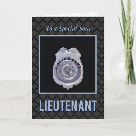 Zonnebevorderende actie voor luitenant in de polit kaart (Voorkant)