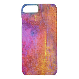 Zonnebeweging in lila, bruin en oranje 	iPhone 8/7 hoesje