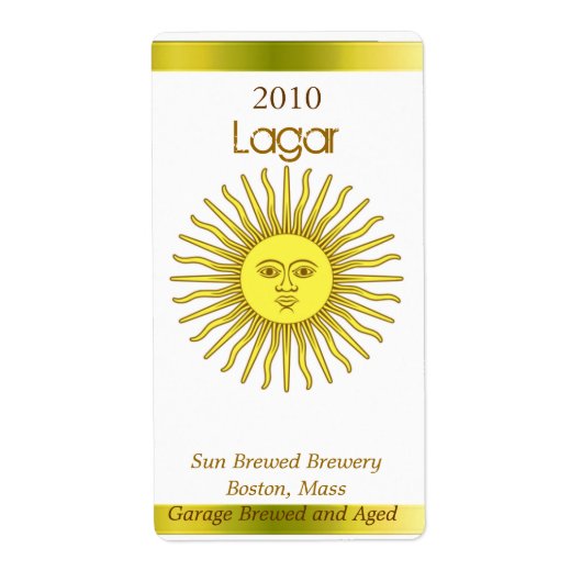 Zonnebieretiketten Etiket (Voorkant)