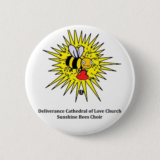 Zonnebijen: Kinderkoor Ronde Button 5,7 Cm (Voorkant)