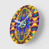 Zonneblauw Accent Mandala Ronde Klok (Hoek)
