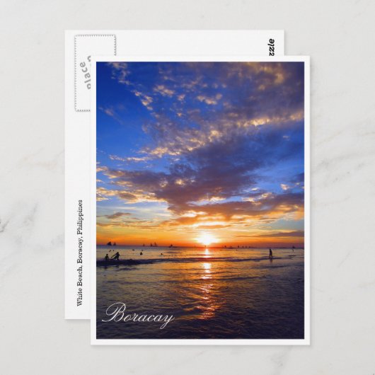 zonneblauw briefkaart (Voorkant / Achterkant)