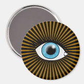 Zonneblauw oog magneet (Voorkant / Achterkant)
