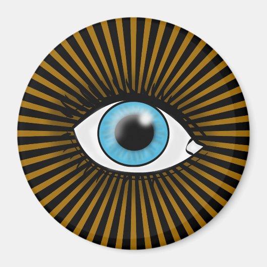 Zonneblauw oog magneet (Voorkant)
