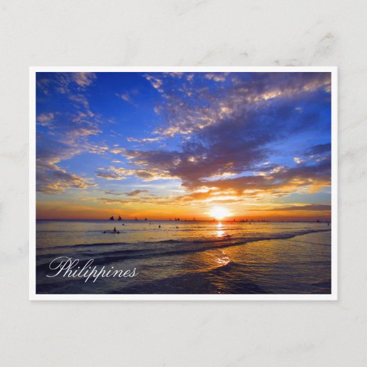 zonneblauwe filipijnen briefkaart (Voorkant)