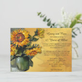 Zonnebloedig Jubileum Kaart (Staand voorkant)