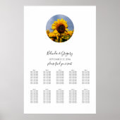 Zonnebloedige blauwe hemel - Rustic Wedding Seatin Poster (Voorkant)