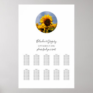 Zonnebloedige blauwe hemel - Rustic Wedding Seatin Poster