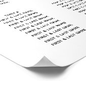 Zonnebloedige blauwe hemel - Rustic Wedding Seatin Poster (Hoek)