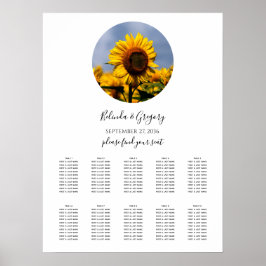 Zonnebloedige blauwe hemel - Rustic Wedding Seatin Poster