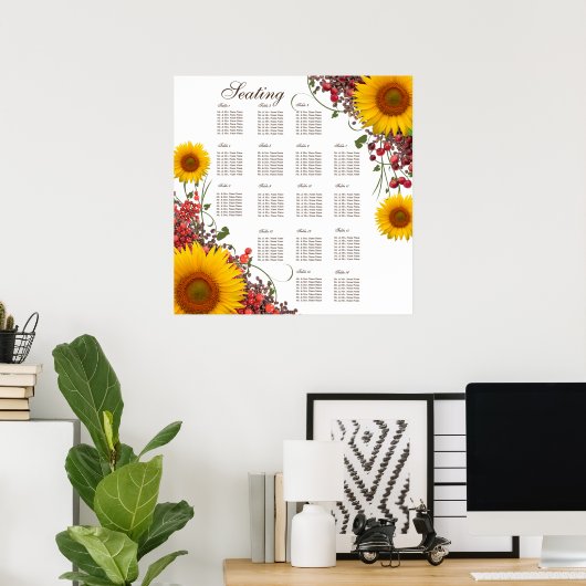 Zonnebloedige gordel | 35 x 35 inch. Grootte Poster (Thuiskantoor)