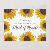 Zonnebloedige gouden Stippen zullen je zijn als mi Uitnodiging Briefkaart (Voorkant)