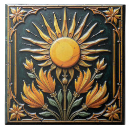 Zonnebloei Tegeltje