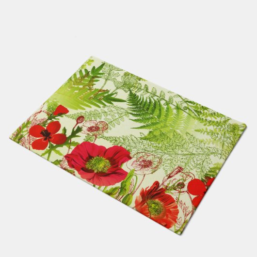  Zonnebloeiende papaver Deurmat (Schuin)