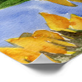 Zonnebloem 01 Waterverf schilderijen Kunstafdrukke Poster (Hoek)